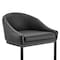 Armen Living Atherik Bar Stool in Black Metal with Black Faux Leather 840254335837 - alternate 8